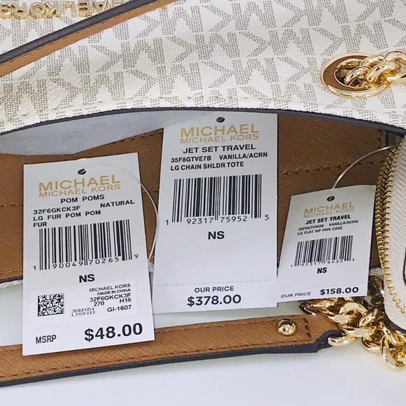 3PCS Michael Kors Jet Set Chain Tote Wallet Charms - Picture 8 of 8